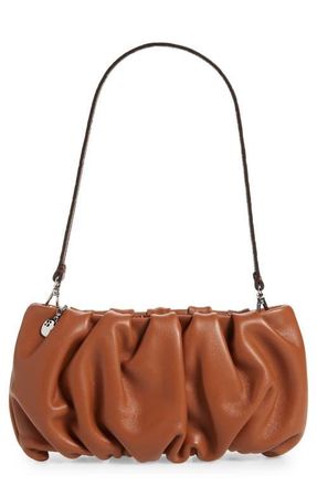 Staud Bean Leather Clutch in Tan at Nordstrom