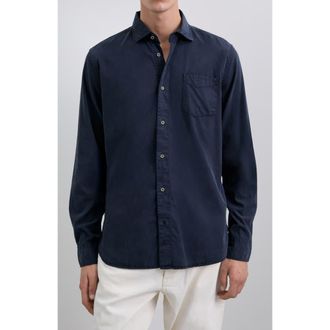 Scalpers Tencel K Shirt in Navy at Nordstrom, Size 40 Eu