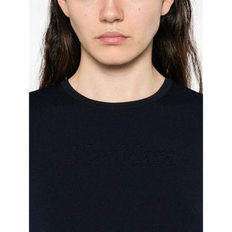 Max Mara Embossed Viscose T-Shirt - Blue