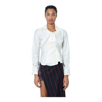 Vivienne Westwood Overhemden, Dames, Beige, M, Katoen, Drunken Shirt