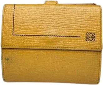 Loewe Pre-owned Wallets, female, Yellow, Size: ONE SIZE Pre-owned Leather Wallet