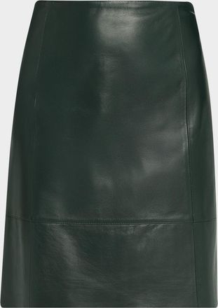 Vince A-Line Leather Skirt