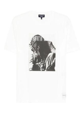 Emporio Armani printed T-shirt - men - Cotton - 3XL - White