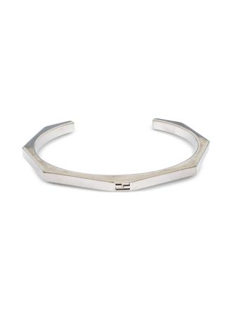 Fendi FF-logo open-cuff bracelet - Metallic