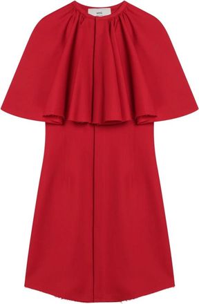 Ami Dames Jumpsuit Jurk - Dames - Korte kleedjes - Rood - XS - Wol - Kleedjes