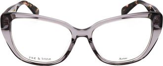 Rag & Bone Ladies Grey Rectangular Eyeglass Frames RNB3061