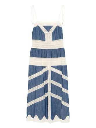 Zimmermann Awaken dress - women - Cotton/Cotton - 0 - Blue