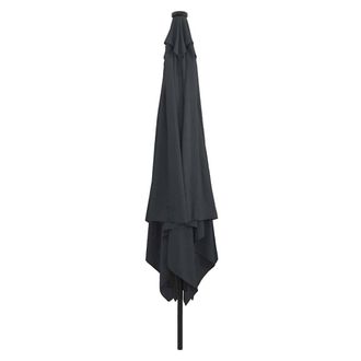 Berkfield Home Square Patio Umbrella with LED Lights 295x245 cm Dark Gray in Dark Grey