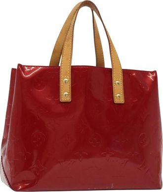 Louis Vuitton Reade Handbag Monogram Vernis Red Patent_Leather Bag (Pre-Owned)