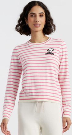 Chinti and Parker Pink Cotton Peanuts Racquet Club Sweater