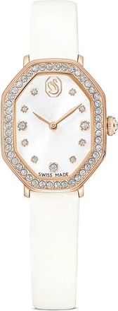 Swarovski Dextera Octagon Horloge - Dames - Horloges - Wit - ONE Size - Leer - Accessoires