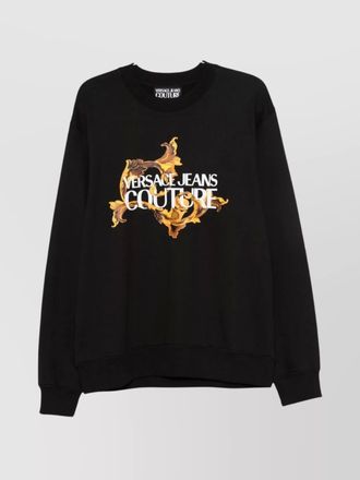 Versace Jeans Couture baroque graphic print crew neck sweatshirt