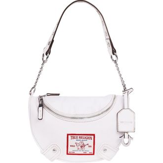 True Religion Chain Handle Denim Hobo in White at Nordstrom