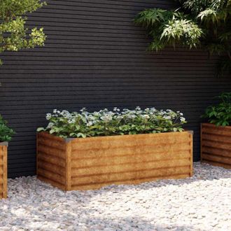 vidaXL Jardinera Acero Corten 100x50x36 Cm Vidaxl