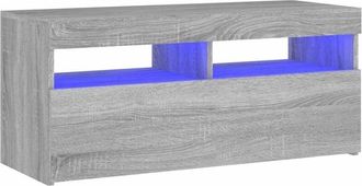 vidaXL TV Cabinet with LED Lights Grey Sonoma 90x35x40 cm vidaXL