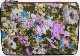 Valentino Garavani VLogo floral jacquard pouch