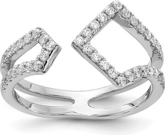 Diamond2Deal 14k White Gold Lab Grown Diamond Wedding Band Ring 1/2Ct Clarity- VS Color- G-H