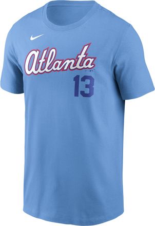 Nike Ronald Acuna Jr. Atlanta Braves City Connect Nike Mens MLB T-Shirt in Blue | N1994EYAW9-L8R