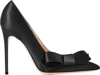 Gianvito Rossi Kyoto 100 Bow-embellished Satin Pumps Size 37