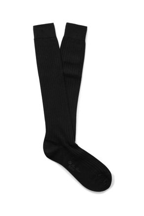 Loro Piana Sottile Ribbed Wool, Cashmere and Silk-Blend Socks