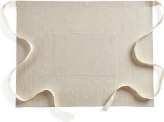 Solino Home Linen Apron 21 x 27 Inch for Dining Table, Holiday and Everyday Table Decor - Classic Linen Bistro Apron in Light Natural /Ivory at