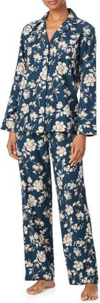 Lauren Ralph Lauren Print Cotton Blend Pajamas in Blue Floral at Nordstrom, Size X-Large
