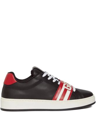 GCDS leather sneakers - men - Polyester/Calf Leather/Rubber - 45 - Black