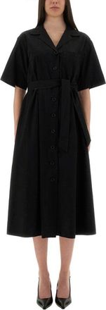Aspesi Button-Down Midi Dress With Belted Waist