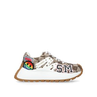 Steve Madden Womens Supercampo Brown Sneakers Fabric - Size UK 6