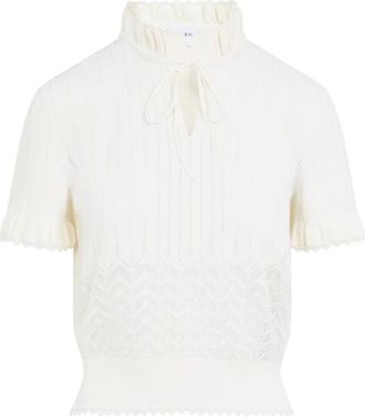 Alexander McQueen Truien & Vesten, Dames, Beige, XS, Lace Top