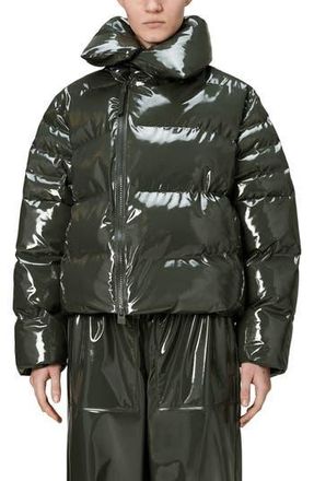 Rains Alta Vision Short Windproof & Waterproof Puffer Jacket in Swamp at Nordstrom Rack, Size X-Large