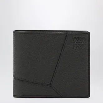 Loewe Dark grey Puzzle bi-fold wallet in grained leather