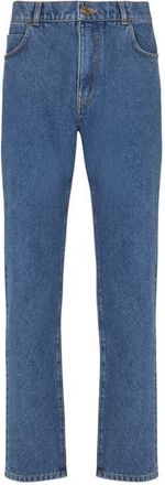 Balmain Blue denim straight-cut jeans at Nordstrom, Size 34