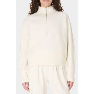 Sweaty Betty Revive Half Zip Sweatshirt in Lily White at Nordstrom, Size Xx-Large