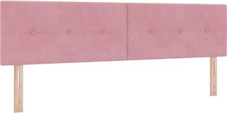 vidaXL Vidaxl - Headboard Wall-mounted with Headboard Manual Pink 180 cm Velvet