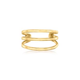 Canaria Canaria 10kt Yellow Gold 3-Row Ear Cuff