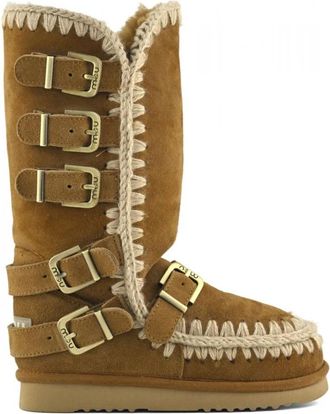 Mou Eskimo 40 Buckle Straps - Dames - Winterlaarzen - Bruin - 39 EU - Wol - Schoenen