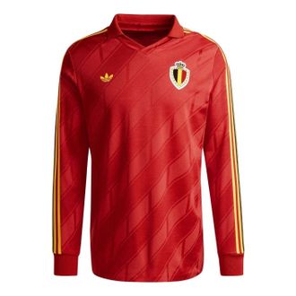 adidas Belgium Home Long Sleeve 1986 Asia Sizing Red KA5111