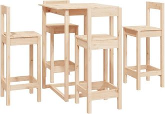 vidaXL 5 Piece Bar Set Solid Wood Pine Vidaxl