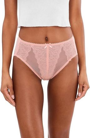 Wacoal Retro Chic Hi-Cut Brief Womens Underwear Apricot Blush : XL, Cotton/Lace/Mesh