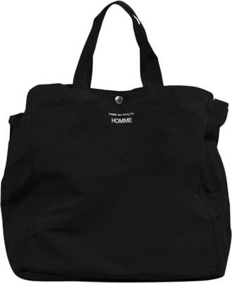 Comme Des Garçons Tassen, Heren, Zwart, ONE Size, Katoen, 2 Way Tote Bag