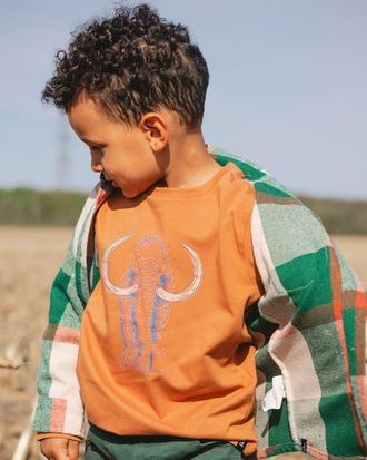 Deux par Deux Boy Organic Cotton Long Sleeve T-Shirt in Cashew Brown at Nordstrom, Size 2T