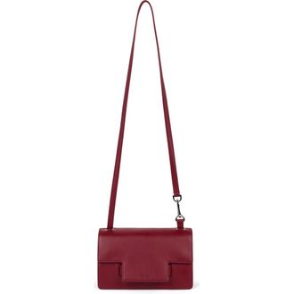 WE-AR4 The Accordion Leather Shoulder Bag in Maroon at Nordstrom