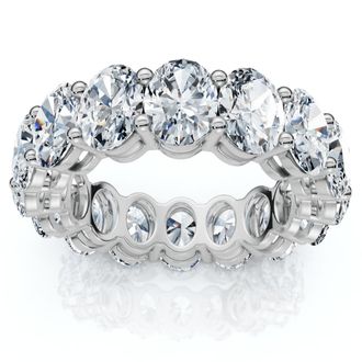 Pompeii3 7Ct Oval Diamond Eternity Ring 14k Gold or Platinum Lab Grown