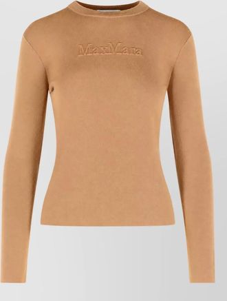 Max Mara wool logo-embossed sweatshirt