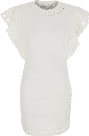 Isabel Marant Orlane Dress - Dames - Korte kleedjes - Wit - M - Katoen - Kleedjes