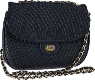 Bally Vintage Chain Shoulder Bag Quilted Leather Leather Shoulder Bag Bag (Pre-Owned)