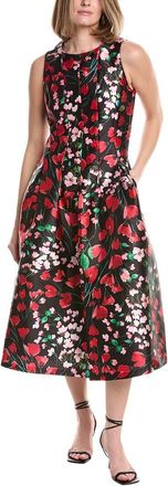 Julia Jordan Printed Monroe Twill Sleeveless Midi Dress