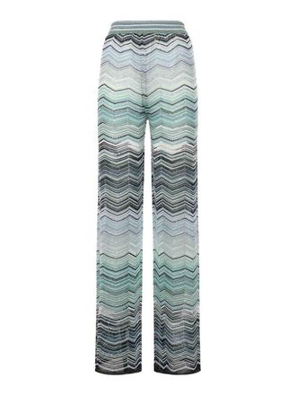 Missoni Viscose Chevron Lam Trousers With Sequins