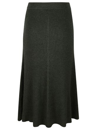 Victoria Beckham Ribbed Midi Skirt